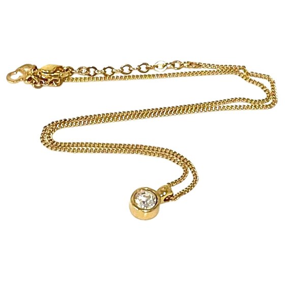 Christian Dior Circle Round White Crystal Pendant Necklace. 17" 5.3g. - Picture 8 of 13